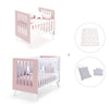 Culla e lettino insieme (7in1) bianco/rosa chiaro · Nexo Tre Flamingo