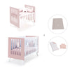 Culla e lettino insieme (7in1) bianco/rosa chiaro · Nexo Tre Flamingo