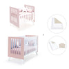 Culla e lettino insieme (7in1) bianco/rosa chiaro · Nexo Tre Flamingo