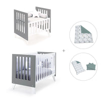 Culla e lettino insieme (7in1) bianco/antracite · Nexo Tre Antracita