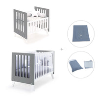 Culla e lettino insieme (7in1) bianco/antracite · Nexo Tre Antracita