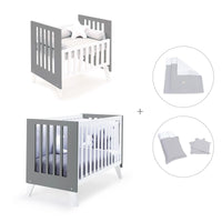 Culla e lettino insieme (7in1) bianco/antracite · Nexo Tre Antracita
