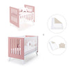 Culla e lettino insieme (7in1) bianco/rosa · Nexo Tre Quarzo