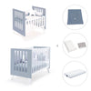 Culla e lettino insieme (7in1) bianco/blu · Nexo Tre Blu denim