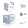 Culla e lettino insieme (7in1) bianco/blu · Nexo Tre Blu denim