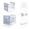 Culla e lettino insieme (7in1) bianco/blu · Nexo Tre Blu denim