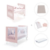 Culla e lettino insieme (7in1) bianco/rosa chiaro · Nexo Tre Flamingo