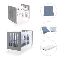 Culla e lettino insieme (7in1) bianco/antracite · Nexo Tre Antracita