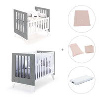 Culla e lettino insieme (7in1) bianco/antracite · Nexo Tre Antracita
