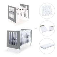 Culla e lettino insieme (7in1) bianco/antracite · Nexo Tre Antracita
