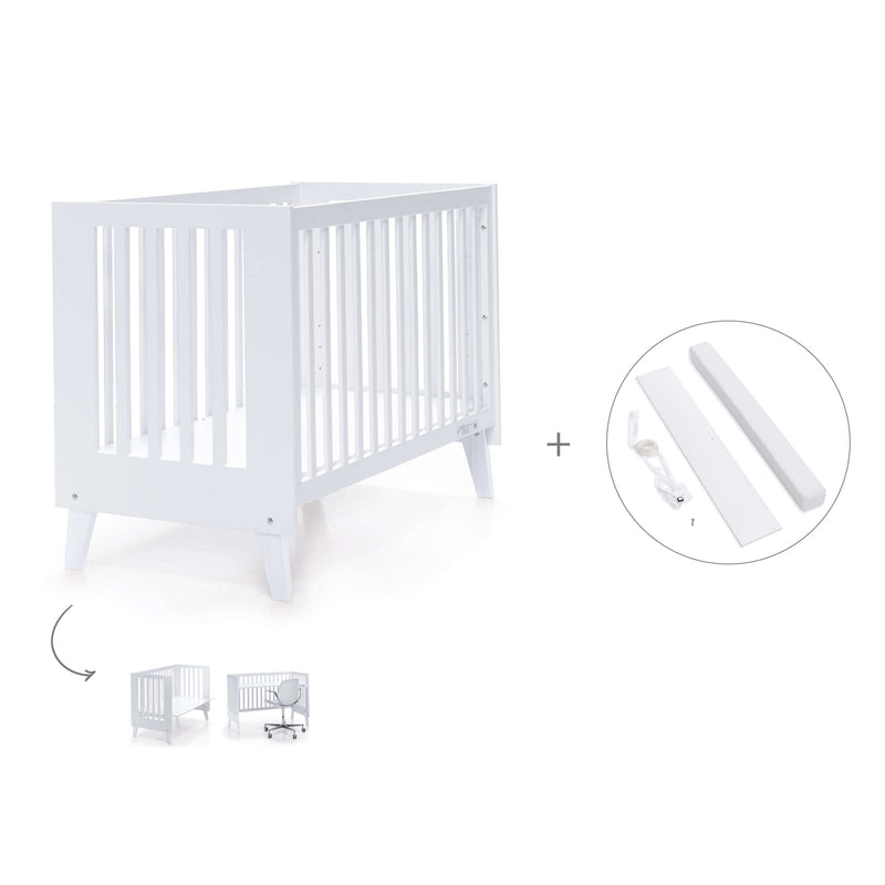 Lettino co-sleeping style nordico 60x120 cm (4in1) bianco · Nexo C187-M7700