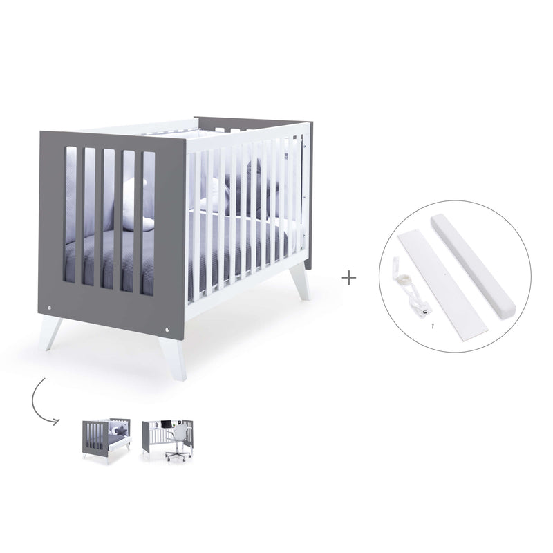 Lettino co-sleeping 60x120 cm (4in1) bianco/marengo · Nexo C187-M7769