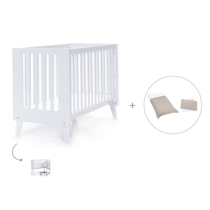 Lettino co-sleeping style nordico 60x120 cm (4in1) bianco · Nexo C187-M7700