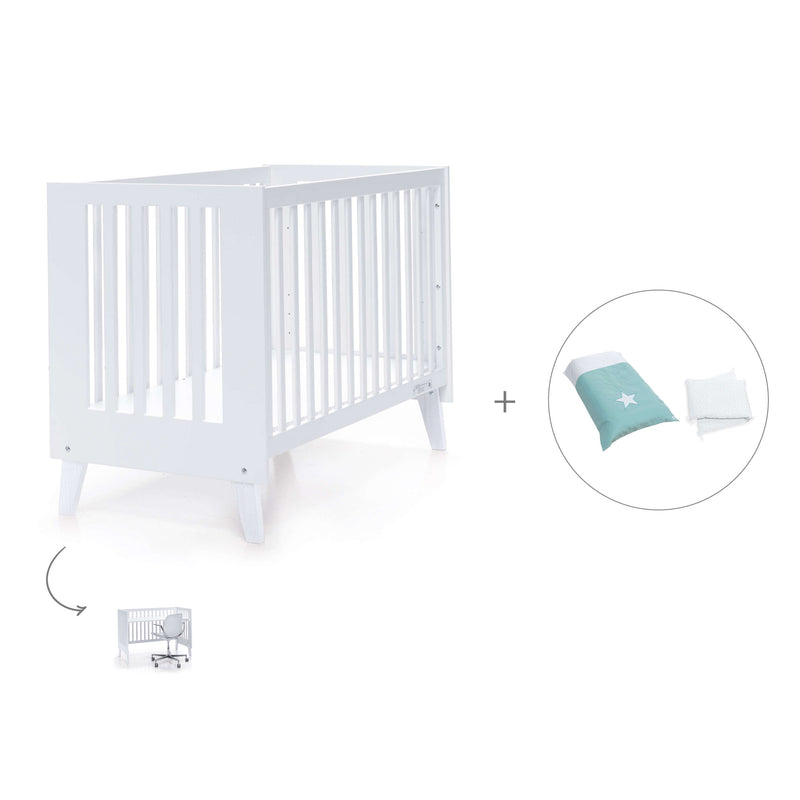 Lettino co-sleeping style nordico 60x120 cm (4in1) bianco · Nexo C187-M7700