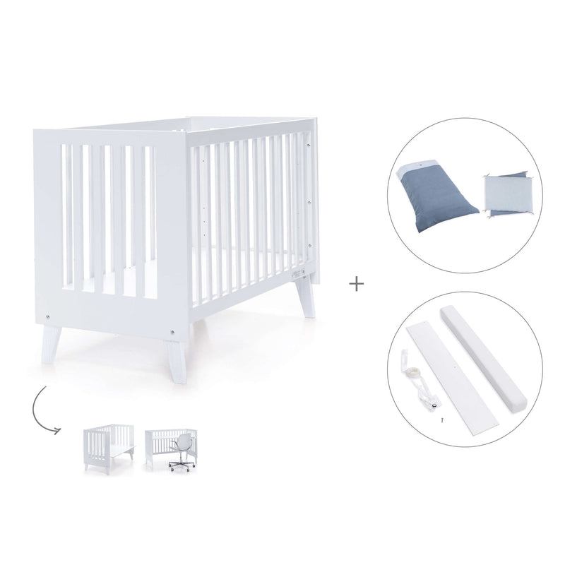 Lettino co-sleeping style nordico 60x120 cm (4in1) bianco · Nexo C187-M7700