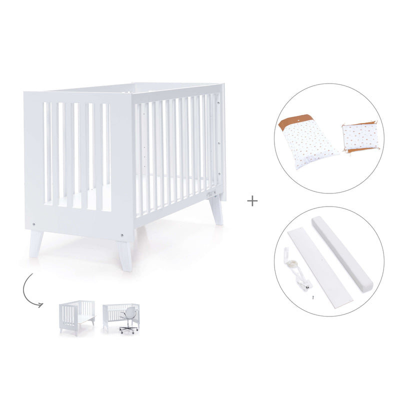 Lettino co-sleeping style nordico 60x120 cm (4in1) bianco · Nexo C187-M7700