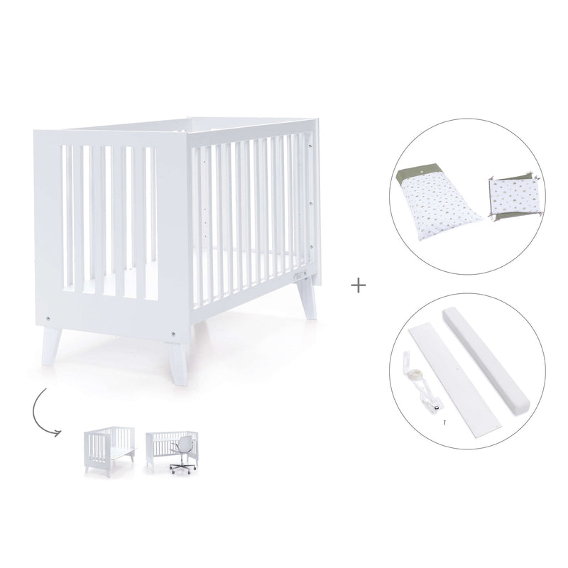 Lettino co-sleeping style nordico 60x120 cm (4in1) bianco · Nexo C187-M7700