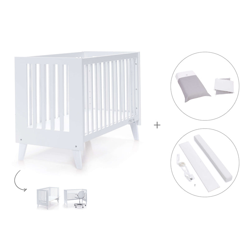 Lettino co-sleeping style nordico 60x120 cm (4in1) bianco · Nexo C187-M7700