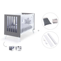 Lettino co-sleeping 60x120 cm (4in1) bianco/marengo · Nexo C187-M7769