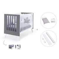 Lettino co-sleeping 60x120 cm (4in1) bianco/marengo · Nexo C187-M7769