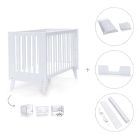 Lettino co-sleeping style nordico 60x120 cm (4in1) bianco · Nexo C187-M7700