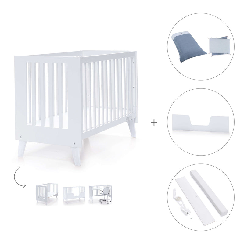 Lettino co-sleeping style nordico 60x120 cm (4in1) bianco · Nexo C187-M7700