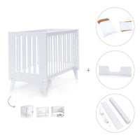 Lettino co-sleeping style nordico 60x120 cm (4in1) bianco · Nexo C187-M7700