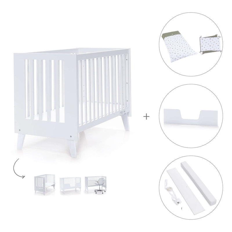 Lettino co-sleeping style nordico 60x120 cm (4in1) bianco · Nexo C187-M7700