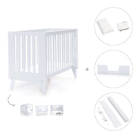 Lettino co-sleeping style nordico 60x120 cm (4in1) bianco · Nexo C187-M7700