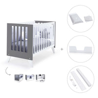 Lettino co-sleeping 60x120 cm (4in1) bianco/marengo · Nexo C187-M7769