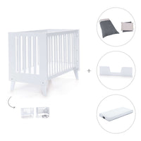 Lettino co-sleeping style nordico 60x120 cm (4in1) bianco · Nexo C187-M7700