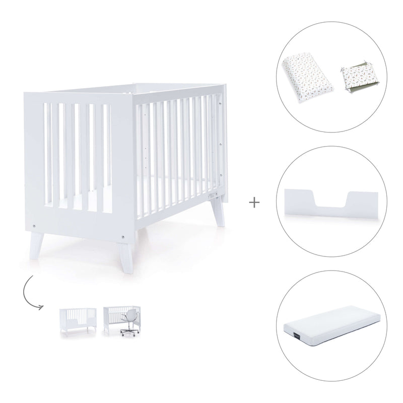 Lettino co-sleeping style nordico 60x120 cm (4in1) bianco · Nexo C187-M7700