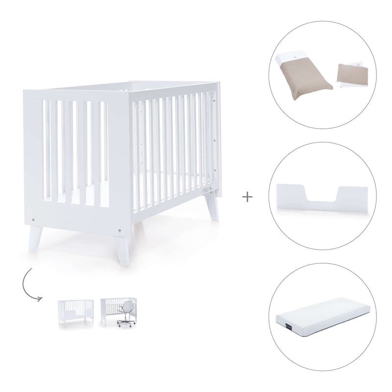 Lettino co-sleeping style nordico 60x120 cm (4in1) bianco · Nexo C187-M7700