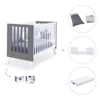 Lettino co-sleeping 60x120 cm (4in1) bianco/marengo · Nexo C187-M7769