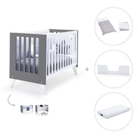 Lettino co-sleeping 60x120 cm (4in1) bianco/marengo · Nexo C187-M7769