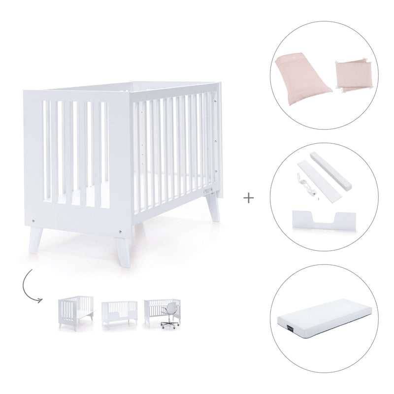 Lettino co-sleeping style nordico 60x120 cm (4in1) bianco · Nexo C187-M7700