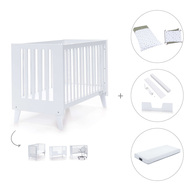 Lettino co-sleeping style nordico 60x120 cm (4in1) bianco · Nexo C187-M7700