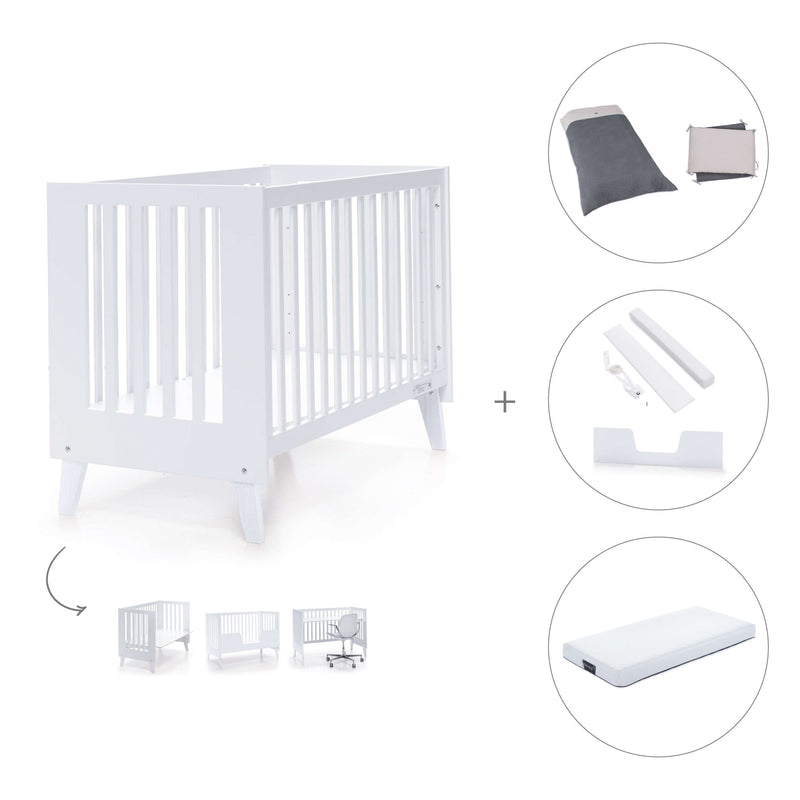 Lettino co-sleeping style nordico 60x120 cm (4in1) bianco · Nexo C187-M7700