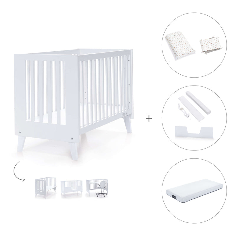 Lettino co-sleeping style nordico 60x120 cm (4in1) bianco · Nexo C187-M7700