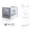 Lettino co-sleeping 60x120 cm (4in1) bianco/marengo · Nexo C187-M7769