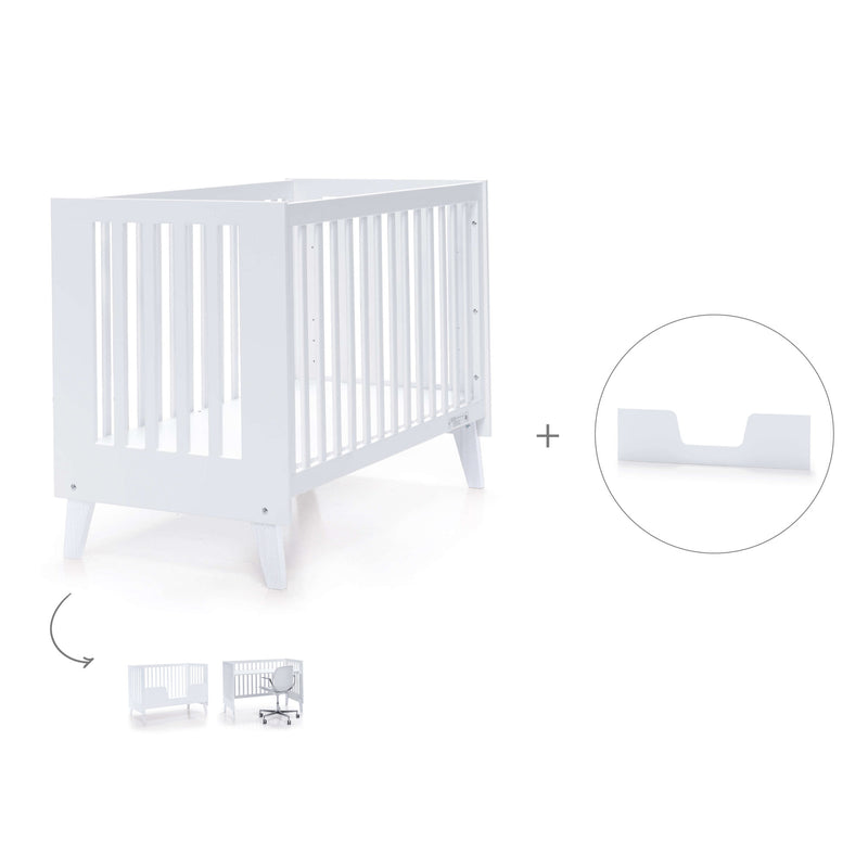 Lettino co-sleeping style nordico 60x120 cm (4in1) bianco · Nexo C187-M7700