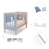 Lettino co-sleeping 60x120 cm (4in1) legno/celeste · Nexor Blue Denim