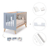 Lettino co-sleeping 60x120 cm (4in1) legno/celeste · Nexor Blue Denim