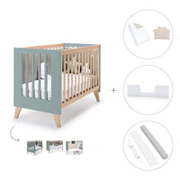 Lettino co-sleeping 60x120 cm (4in1) legno/verde · Nexor C187R-M5795