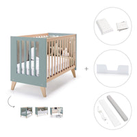 Lettino co-sleeping 60x120 cm (4in1) legno/verde · Nexor C187R-M5795