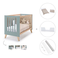 Lettino co-sleeping 60x120 cm (4in1) legno/verde · Nexor C187R-M5795