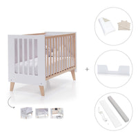 Lettino co-sleeping 60x120 cm (4in1) legno/bianco · Nexor C187R-M7795