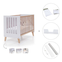 Lettino co-sleeping 60x120 cm (4in1) legno/bianco · Nexor C187R-M7795