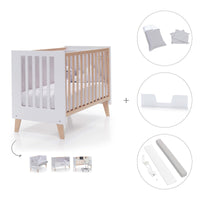 Lettino co-sleeping 60x120 cm (4in1) legno/bianco · Nexor C187R-M7795