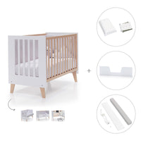 Lettino co-sleeping 60x120 cm (4in1) legno/bianco · Nexor C187R-M7795